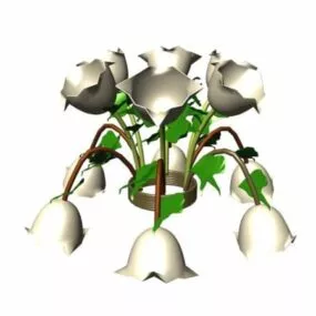 Flower Chandelier Decoration 3d model