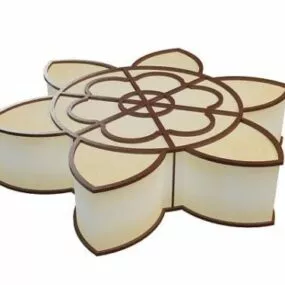 Flower Shape Ceiling Light Fixture 3d model