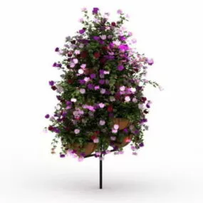 Standing Flower Pot Arrangement 3d model