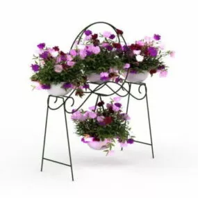 Home Garden Flower Pot Stands 3d model
