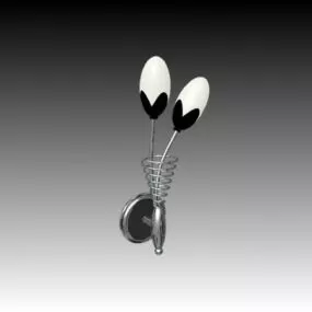 Flower Wall Lamp Decoration 3d model