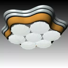Flush Mounted Living Room Ceiling Light 3d model