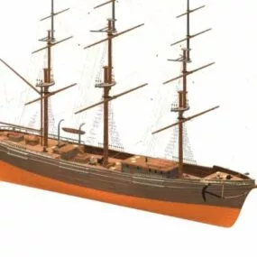 Watercraft Flying Cloud Clipper Ship 3d model