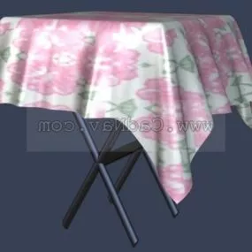 Folding Dining Table Furniture 3d model