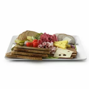 Sandwich And Food Slice Set 3d model