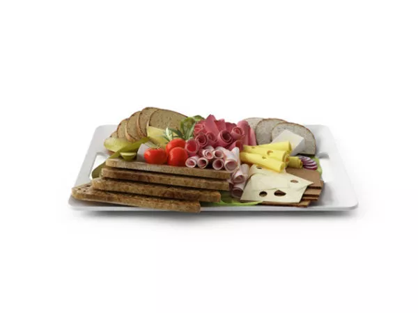 Bread Food On Disc 3d model