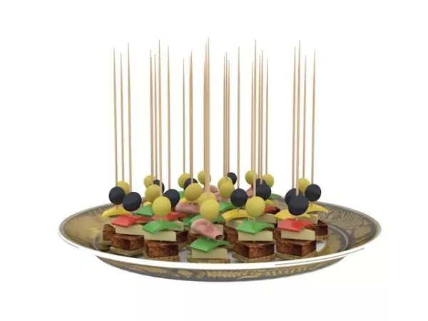 Dinning Food Stack With Toothpick 3d model Dinning Food Stack With Toothpick 3d model