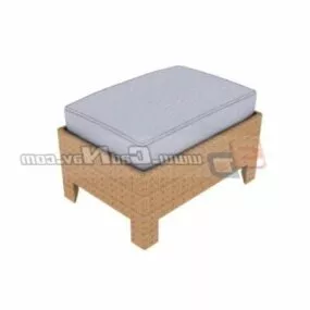 Foot Ottoman Stool Furniture 3d model