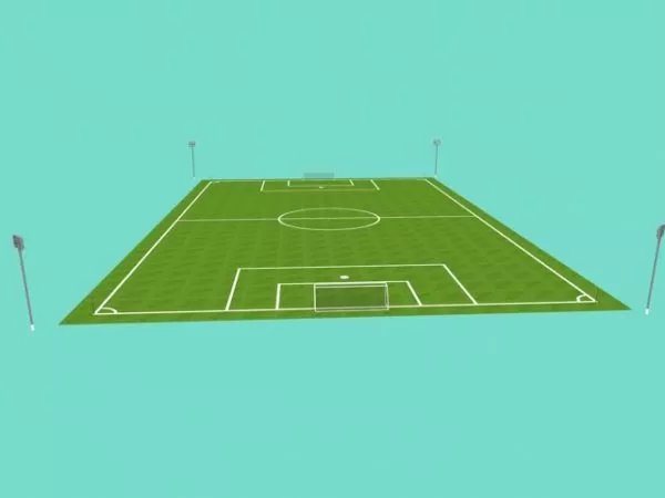 Football Field Court 3d model Football Field Court 3d model