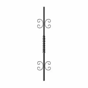 Antique Forged Iron Stair Parts 3d model