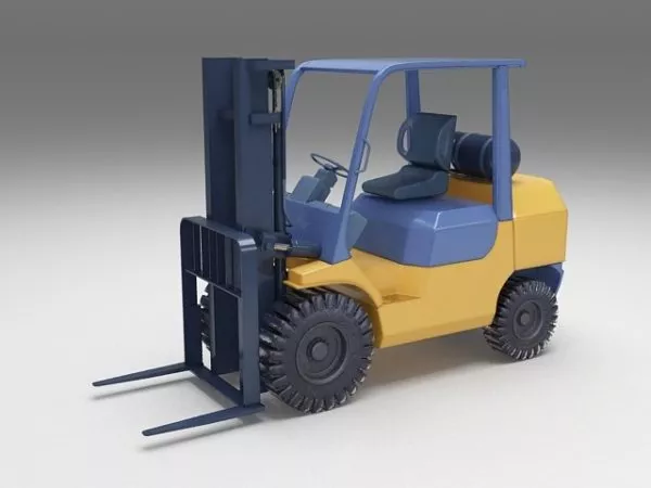 Blue Forklift 3d model