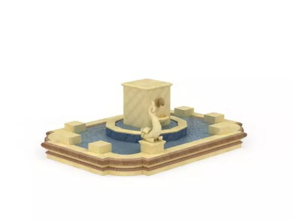 Round Edge Pool 3d model