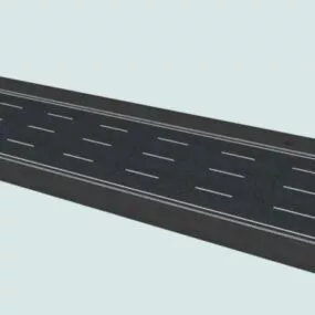 Modular Street 4 Lane Roadway 3d model
