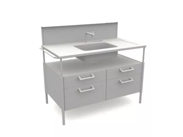 Free Standing Kitchen Cabinet Sink 3d model Free Standing Kitchen Cabinet Sink 3d model