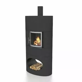 Standing Wooden Burner Stove 3d model