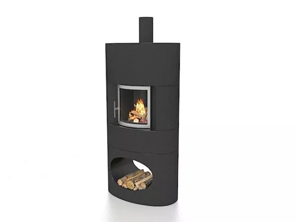 Standing Wooden Burner Stove 3d model Standing Wooden Burner Stove 3d model