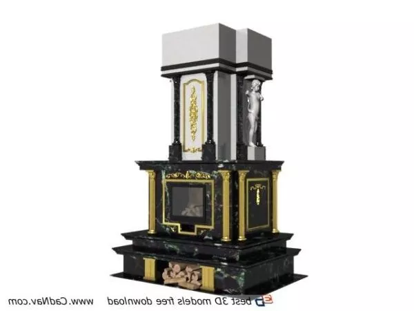 Free Standing Fireplace Design 3d model Free Standing Fireplace Design 3d model