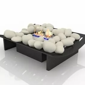 Home Gas Stove Fireplace 3d model