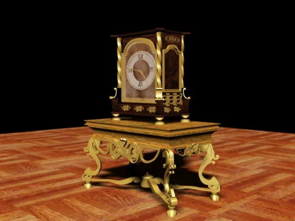 Oval Alarm Clock Scifi Shape 3d model