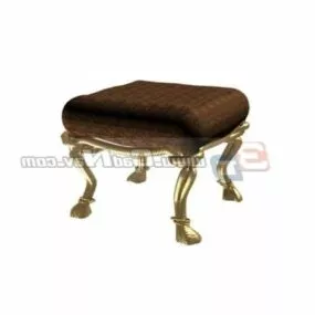 French Antique Ottoman 3d model