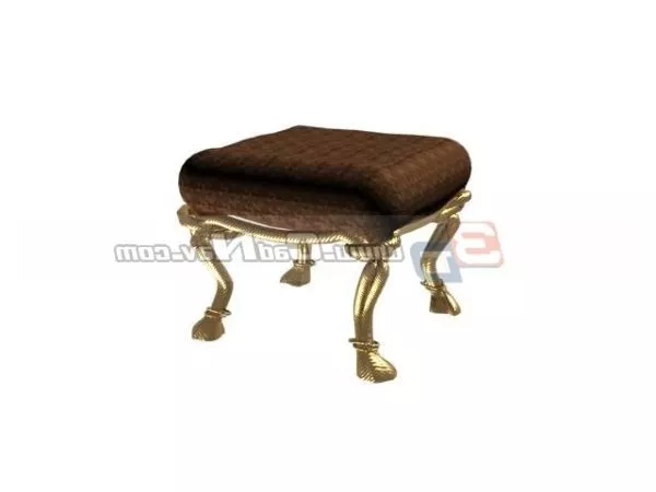 Green Textile Ottoman, Cylinder Ottoman 3d model