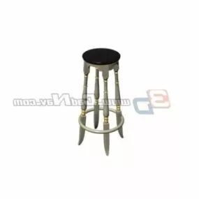 Furniture French Bar Stool 3d model