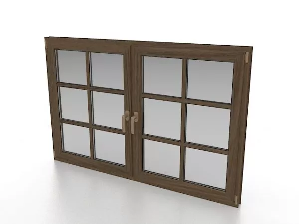 French Style Wooden Casement Windows 3d model French Style Wooden Casement Windows 3d model