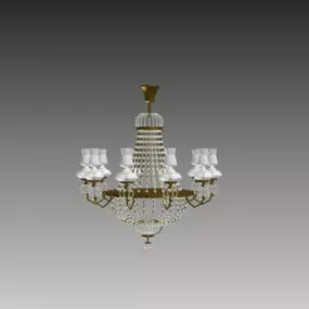 French Style Chandelier Lighting 3d model