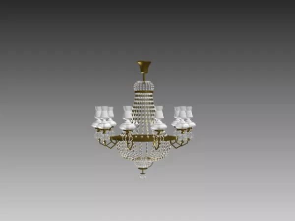 French Style Chandelier Lighting 3d model French Style Chandelier Lighting 3d model