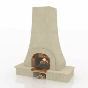 French Fireplace 3d model