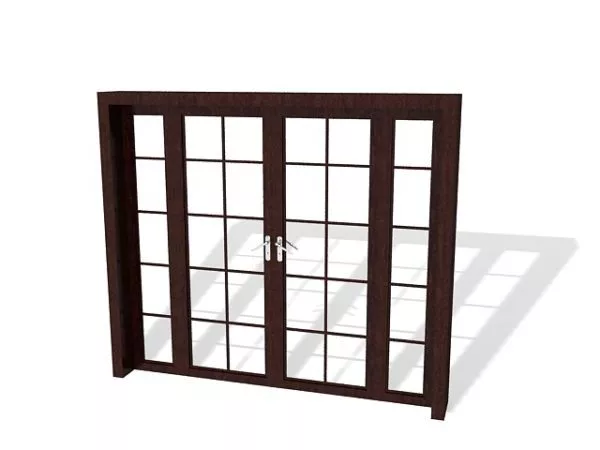 French Furniture Door With Sidelights 3d model French Furniture Door With Sidelights 3d model