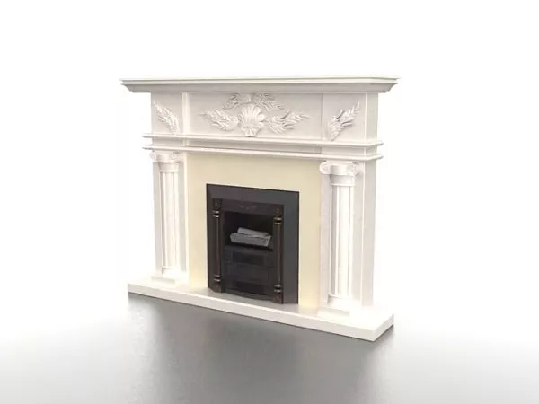 French Stone Fireplace 3d model French Stone Fireplace 3d model