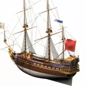 Watercraft French Frigate Sirene 3d model