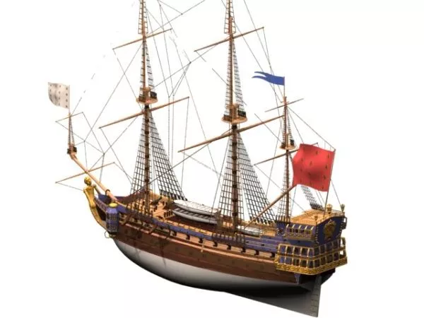Watercraft French Frigate Sirene 3d model Watercraft French Frigate Sirene 3d model