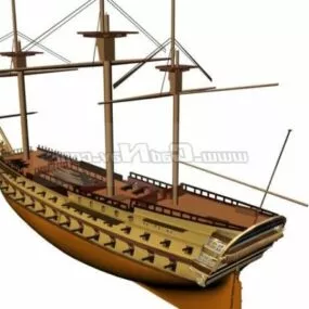 French Ship Super Watercraft 3d model