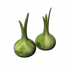 Nature Fresh Garlic Bulb Vegetable 3d model