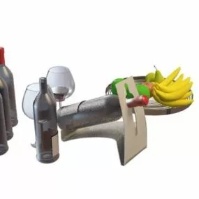 Drink Food Fresh Fruit Wine 3d model