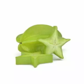 Fresh Starfruit Slices Fruits 3d model