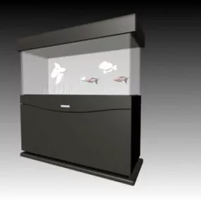 Home Aquarium On Cabinet Stand 3d model
