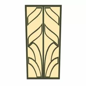 Front Door Metal Pattern Inserts 3d model