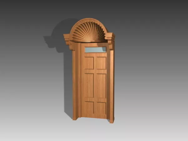 Home Front Door Ornamental Lintel 3d model Home Front Door Ornamental Lintel 3d model