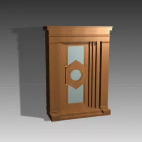 Front Door Wooden And Surrounds 3d model