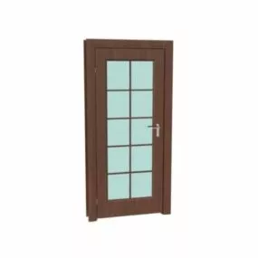 Furniture Frosted Glass Bedroom Door 3d model