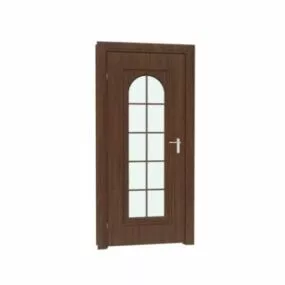 Frosted Glass Kitchen Door Furniture 3d model