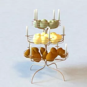 Kitchen Fruit Basket Candlestick 3d model