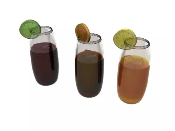 Fruit Juice Beverage Drink Set 3d model Fruit Juice Beverage Drink Set 3d model