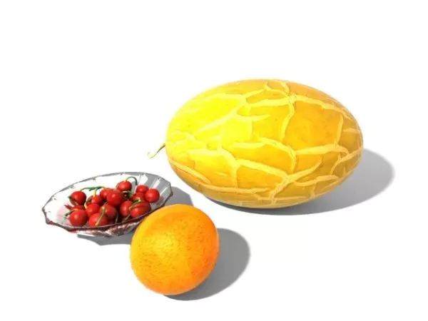 Nature Fruits Combo 3d model Nature Fruits Combo 3d model