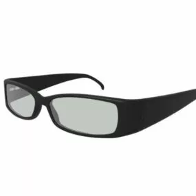 Full Rim Fashion Rectangle Eyeglasses 3d model