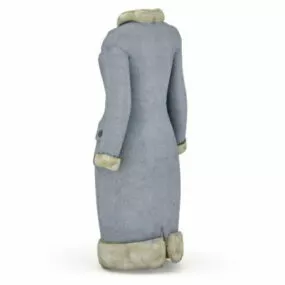 Fashion Fur Winter Coat 3d model
