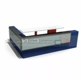 Furniture L Corner Reception Desk 3d model